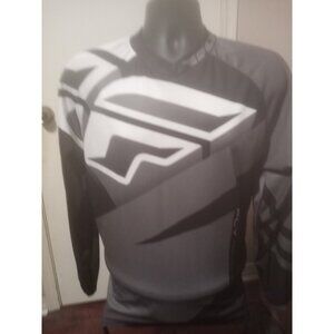 Fly Racing Shirt Mens Medium M Black F-16 Motocross Short Sleeve Jersey